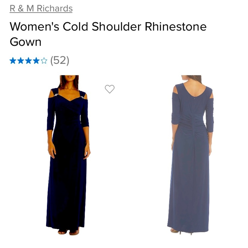 NWT Navy Floor length. Size 14.  Beautiful dress. $60